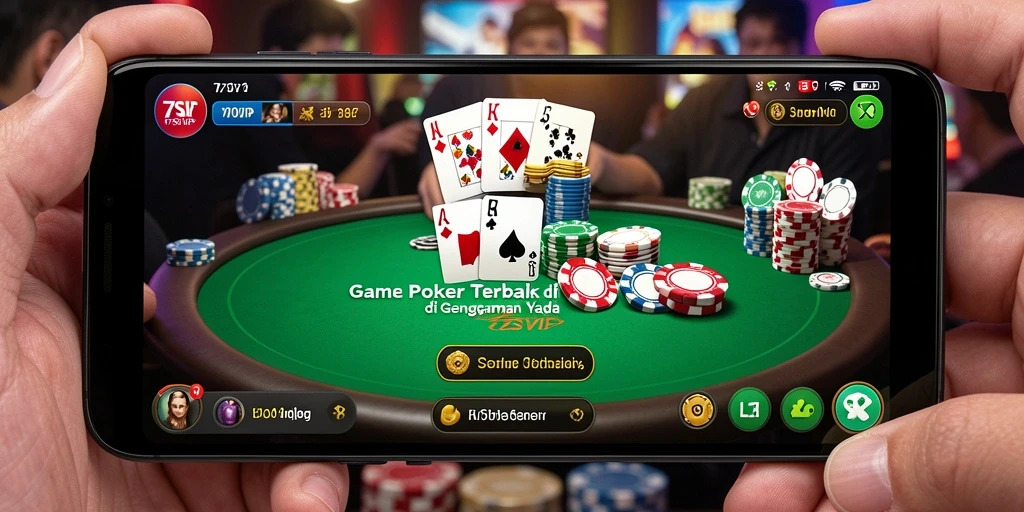 Tampilan gameplay Poker yang mendebarkan di 7SVIP.
