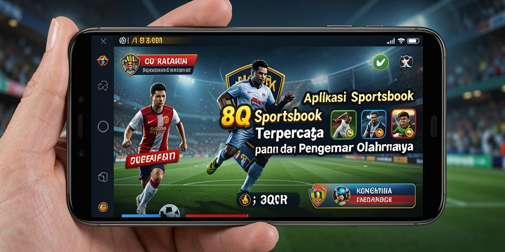 Tampilan utama 8QR menunjukkan berbagai pilihan taruhan olahraga.