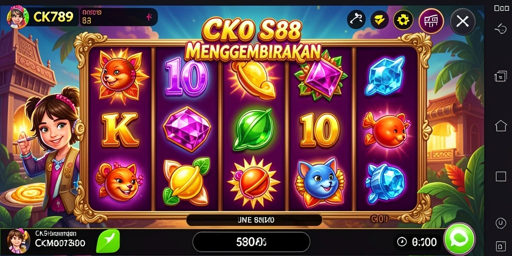 Screenshot gameplay CK789 menampilkan mesin slot yang menarik.
