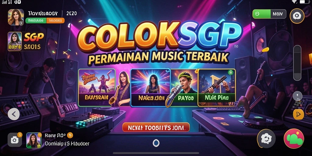 Screenshot gameplay COLOKSGP menampilkan momen seru bermain musik.