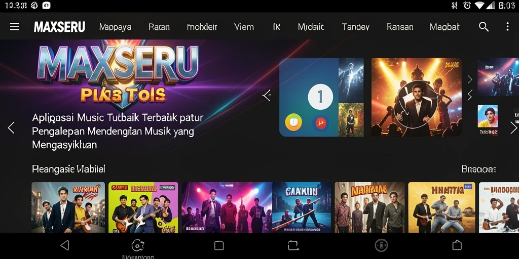 Tampilan gameplay seru MAXSERU dengan interaksi musik.