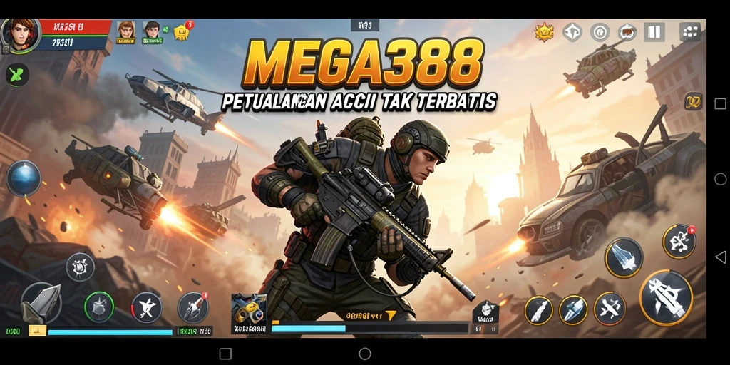 Tangkapan layar MEGA388 dengan aksi seru di setiap level.