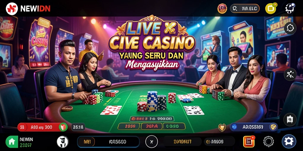 Gameplay Live Casino yang mengasyikkan dengan dealer langsung dan interaksi sosial.