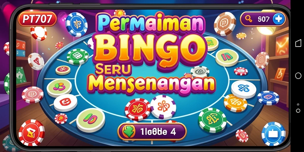 Screenshot PT707 menunjukkan gameplay Bingo yang interaktif dan menyenangkan.